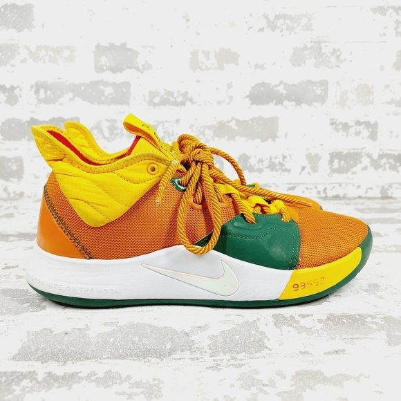 Nike PG 3 All Star  Orange Green High Top Lace Up Running Sneakers F1004 - Picture 5 of 13